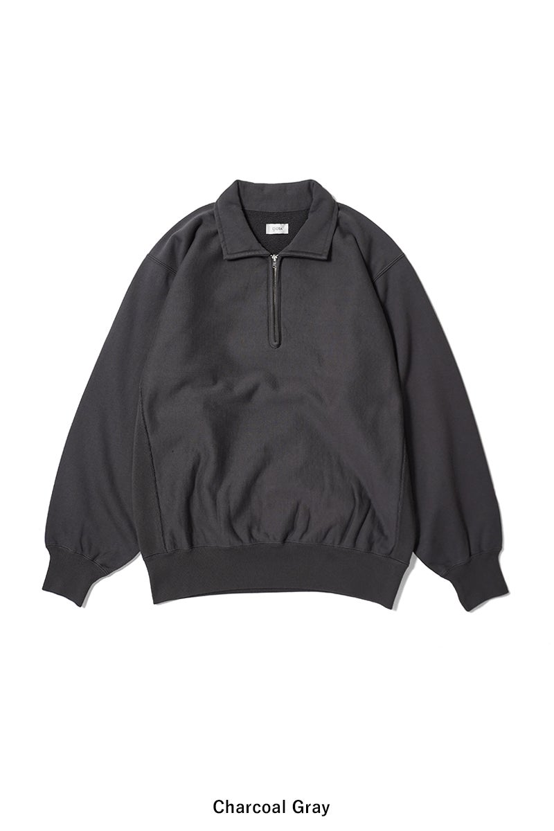 CIOTA(シオタ) Cotton Loopwheel Terry Half Zip Sweatshirt (One Wash) コットンループウィール吊編テリーハーフジップスウェットシャツ ワンウォッシュ CSLM-161-OW